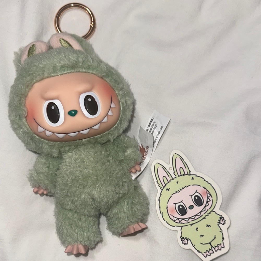 Labubu The Monsters Exciting Macaron Series Plush Pendant - Green Grape
